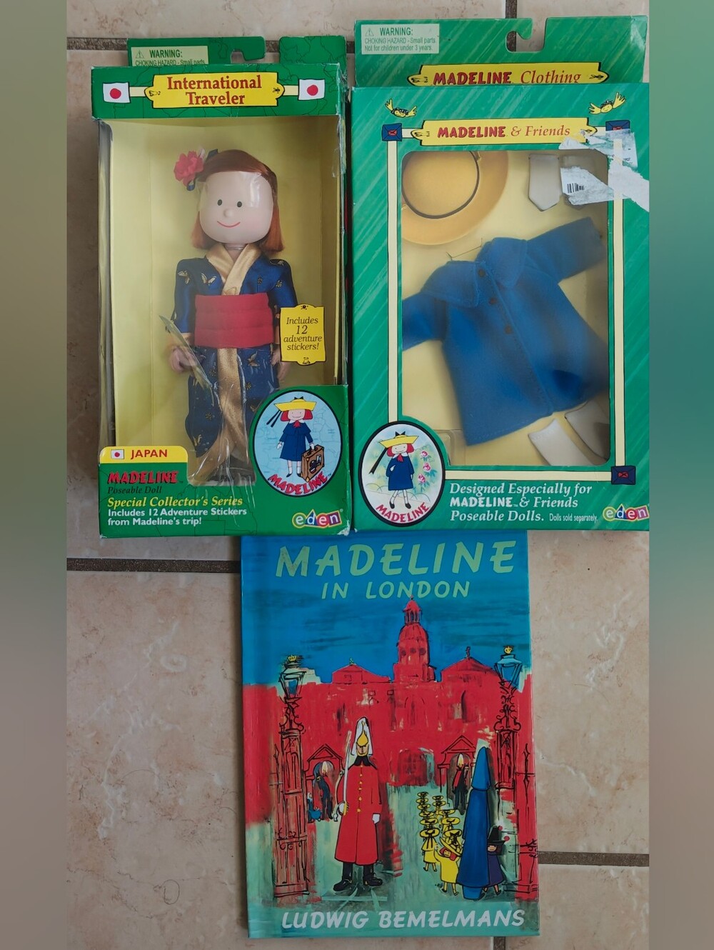 Madeline Japan Doll, Outfit & Book Bundle-Missing Stickers Open Box - Picture 2 of 7